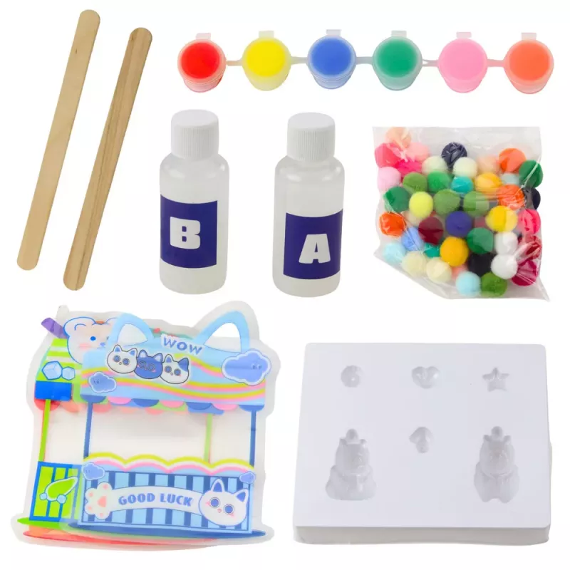 LEAN TOYS Conjunto criativo para fazer figuras de gel DIY Capivara 18 peças