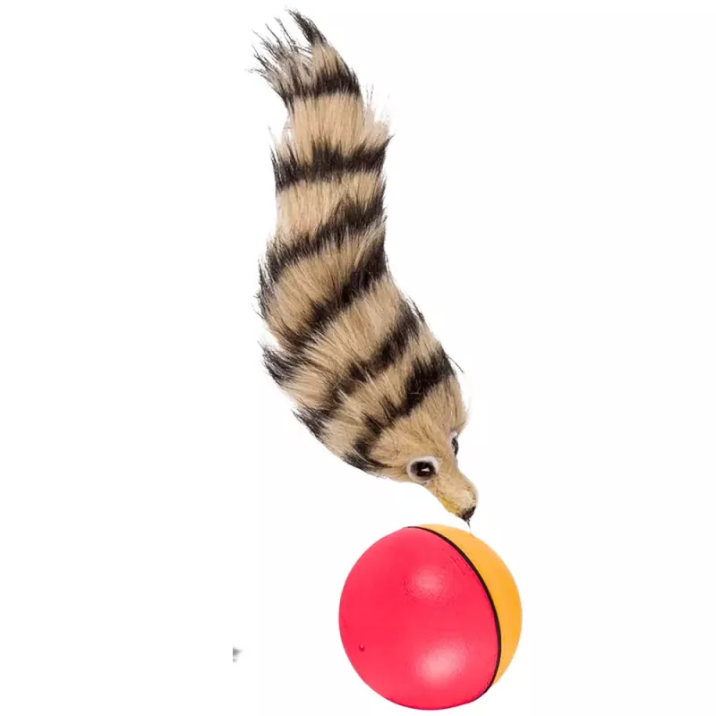 LEAN TOYS Bola com cauda de raposa fofa brinquedo interativo para crianças