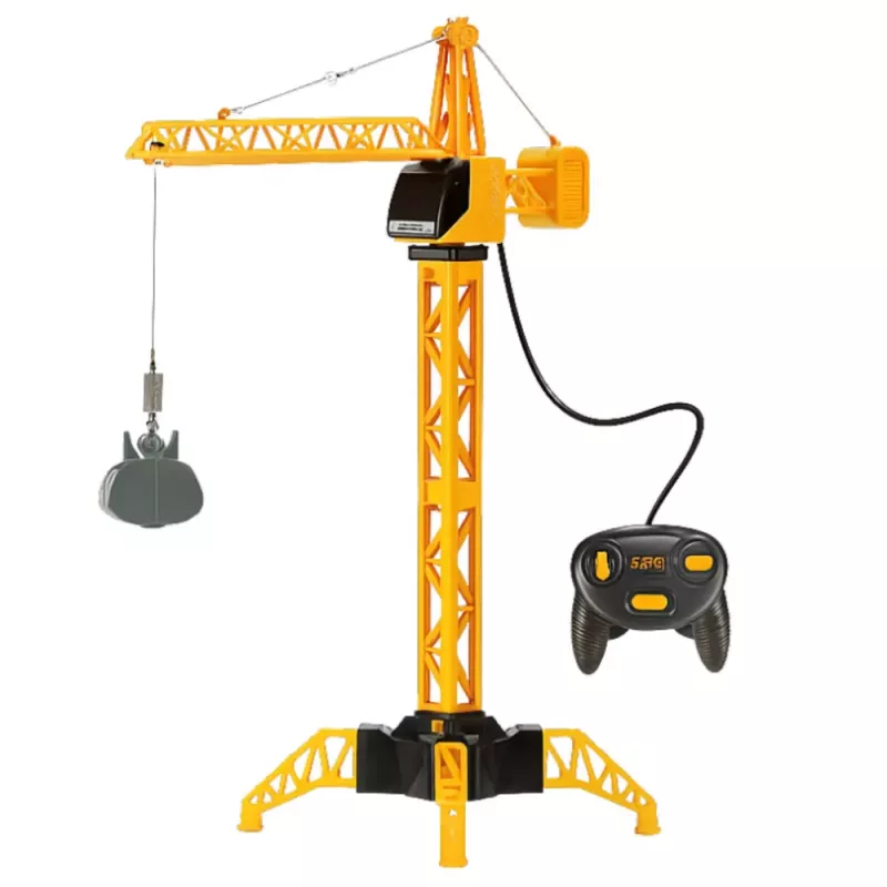 LEAN TOYS Grua de construção com comando RC cabo rotação 360° 71 cm