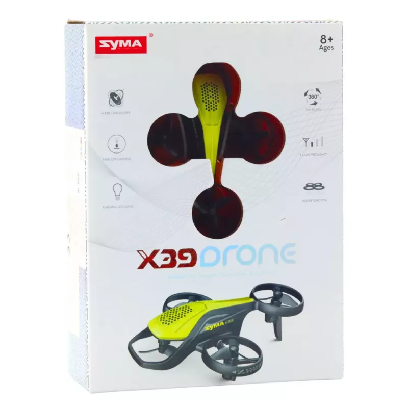 LEAN TOYS Mini drone RC Syma X36 acrobacias de quatro eixos Amarelo