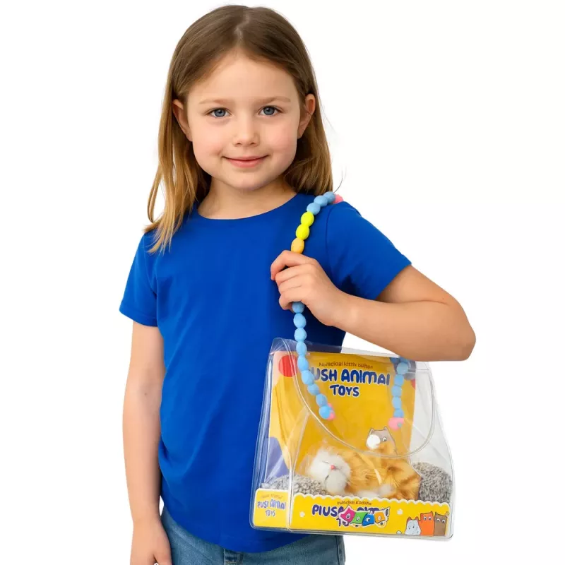 LEAN TOYS Gato ruivo a dormir em almofada Figura com sons de saco de pelo