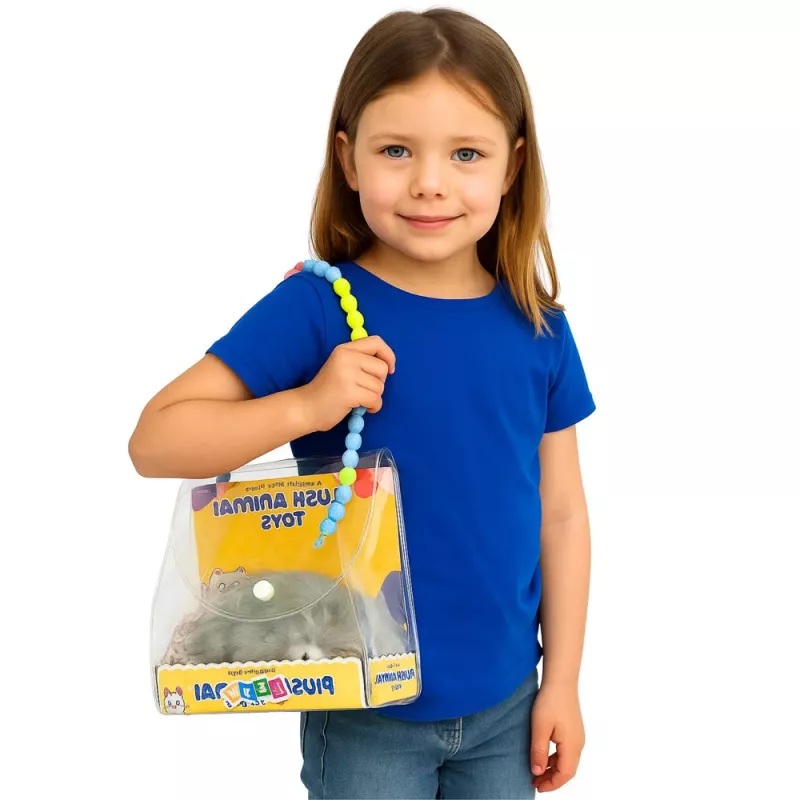 LEAN TOYS Figura de Husky a dormir numa almofada com bolsa de pelo e sons