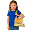 LEAN TOYS Figura de Labrador a dormir numa almofada com pelo e bolsa transparente com sons