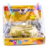 LEAN TOYS Figura de cachorro de Labrador a dormir numa almofada com pelo e bolsa transparente