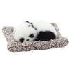 LEAN TOYS Figura de Panda a dormir numa almofada com pelo e bolsa transparente