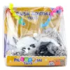 LEAN TOYS Figura de Panda a dormir numa almofada com pelo e bolsa transparente