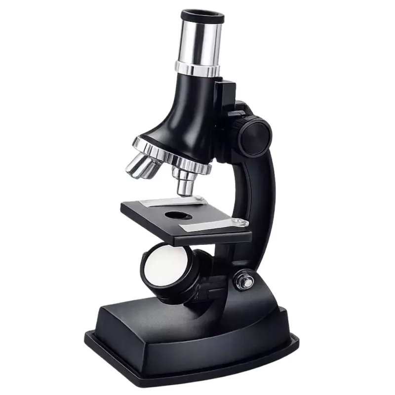 LEAN TOYS Microscópio educativo para crianças com acessórios, ampliação 300x - 1200x