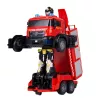 LEAN TOYS Carro robô de bombeiros 2 em 1 telecomandado RC com luzes, sons e água