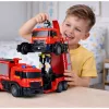LEAN TOYS Carro robô de bombeiros 2 em 1 telecomandado RC com luzes, sons e água