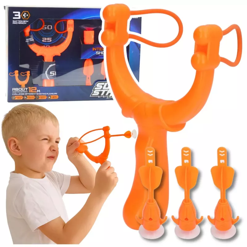 LEAN TOYS Conjunto de tiro, jogo de destreza com flechas de ventosa, 3 unidades
