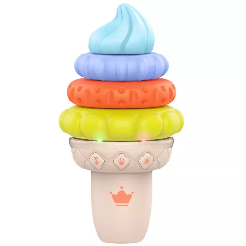 LEAN TOYS Brinquedo educativo musical de gelado para bebés com luzes e sons