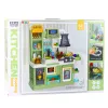LEAN TOYS Cozinha infantil com ciclo de água e alimentos que mudam de cor, vapor, verde, 64 peças