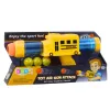 LEAN TOYS Pistola de bolas de espuma macia, autocarro escolar, amarela, 6 unid.