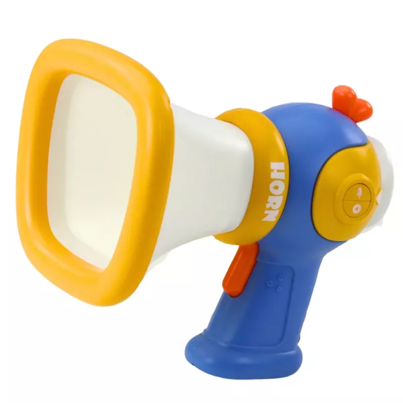 LEAN TOYS Megafone para crianças com distorção de voz e efeitos de luz, azul