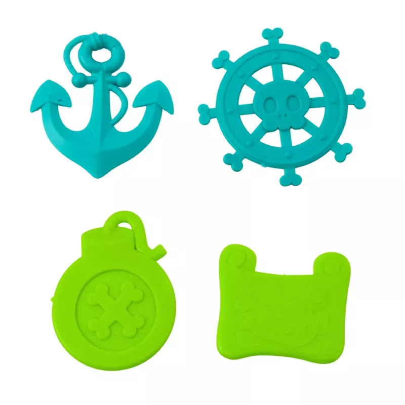 LEAN TOYS Conjunto de baús de tesouro para mergulho e diversão aquática, castanho, 21 peças
