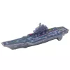 LEAN TOYS Porta-aviões militar com luz e som, propulsão por fricção, 24 cm