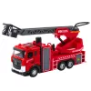 LEAN TOYS Carro de bombeiros com mangueira, jato de água, luzes e sons
