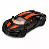 LEAN TOYS Carro metálico desportivo com luz e som, recuo, preto, 1:32