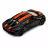 LEAN TOYS Carro metálico desportivo com luz e som, recuo, preto, 1:32