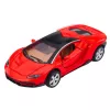 LEAN TOYS Carro desportivo metálico com portas de abrir, luz e som, vermelho, 1:32