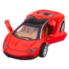 LEAN TOYS Carro desportivo metálico com portas de abrir, luz e som, vermelho, 1:32