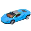 LEAN TOYS Carro desportivo metálico com propulsão, luzes e sons, azul, 1:32