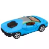 LEAN TOYS Carro desportivo metálico com propulsão, luzes e sons, azul, 1:32