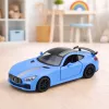 LEAN TOYS Carro desportivo metálico com portas de abrir, luzes e sons, azul, 1:32