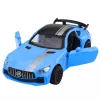 LEAN TOYS Carro desportivo metálico com portas de abrir, luzes e sons, azul, 1:32