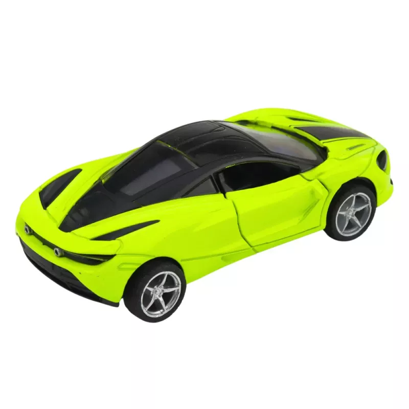 LEAN TOYS Carro desportivo metálico com propulsão, luzes e sons, verde, 1:32