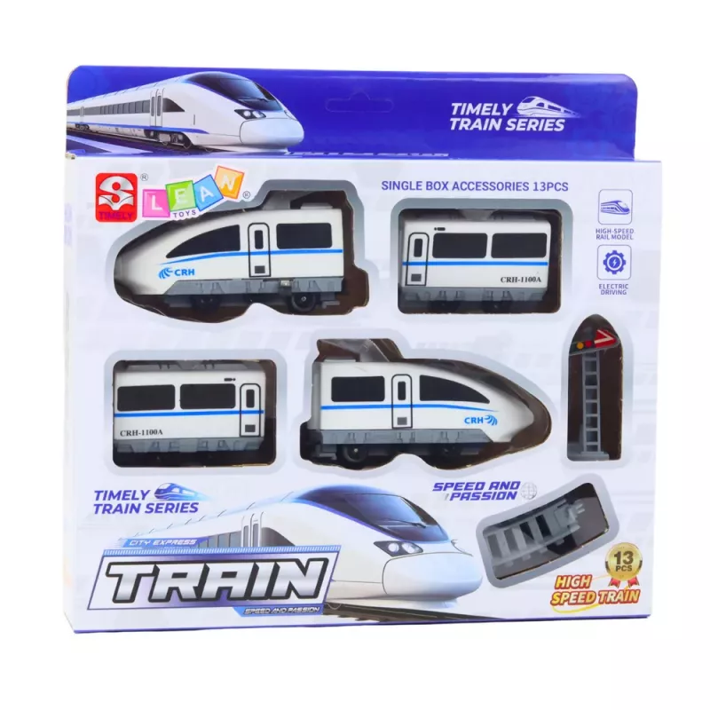 LEAN TOYS Comboio elétrico City Express, comboio de 13 peças