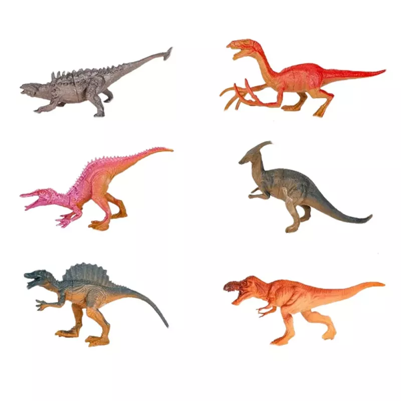 LEAN TOYS Comboio clássico dinossauros com luzes, sons e fumo, 39 peças