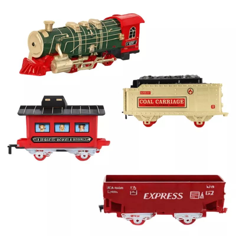 LEAN TOYS Comboio elétrico Classic Train com luzes, sons e efeito de fumo, 24 peças