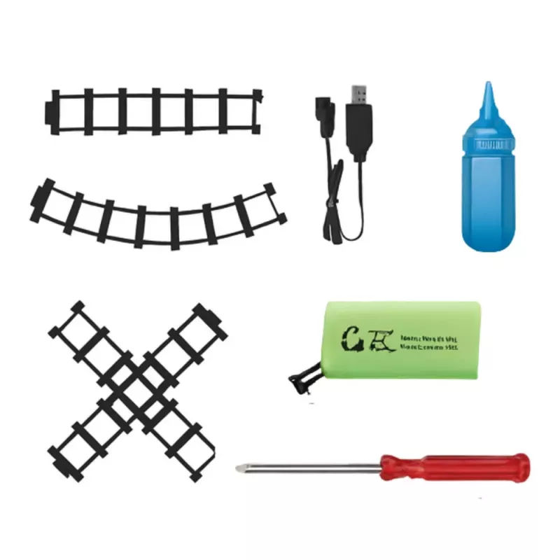 LEAN TOYS Comboio elétrico Classic Train com luzes, sons e efeito de fumo, 24 peças