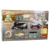 LEAN TOYS Comboio elétrico Classic RC com luz, som e fumo, carris de 206 cm, 24 peças