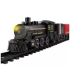 LEAN TOYS Conjunto de comboio elétrico com locomotiva, vagões e carris, luzes e sons