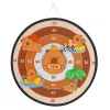LEAN TOYS Jogo de destreza com alvo de capivara, bolas de velcro e pistolas de brinquedo, 73,5 cm