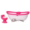 LEAN TOYS Conjunto de casa de banho para bonecas: banheira, sanita, lavatório com espelho