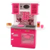LEAN TOYS Conjunto de cozinha para bonecas com frigorífico, fogão e acessórios, rosa