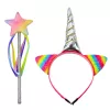 LEAN TOYS Conjunto de faixa de cabeça com chifre e orelhas de unicórnio