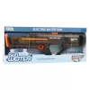 LEAN TOYS Pistola de água elétrica, recarregável, transparente e preta, 55 cm
