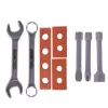 LEAN TOYS Bancada de trabalho do pequeno faz-tudo com berbequim e acessórios de ferramentas, 18 peças