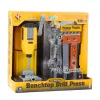 LEAN TOYS Bancada de trabalho do pequeno faz-tudo com berbequim e acessórios de ferramentas, 18 peças
