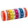 LEAN TOYS Puzzle educativo de matemática para crianças Nuka com rolos de contagem - azul