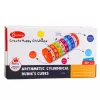 LEAN TOYS Puzzle educativo de matemática para crianças Nuka com rolos de contagem - azul