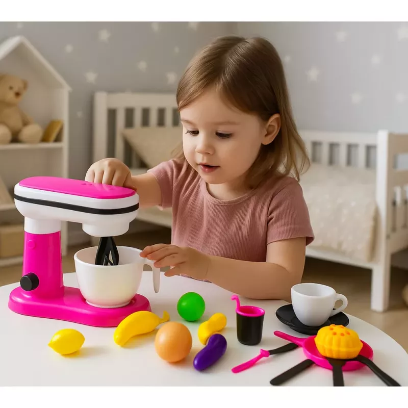 LEAN TOYS Liquidificadora de brincar para crianças, acessórios, frutas