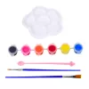 LEAN TOYS Conjunto criativo tigela para cão para pintar, tintas, pincel, DIY, 6 peças