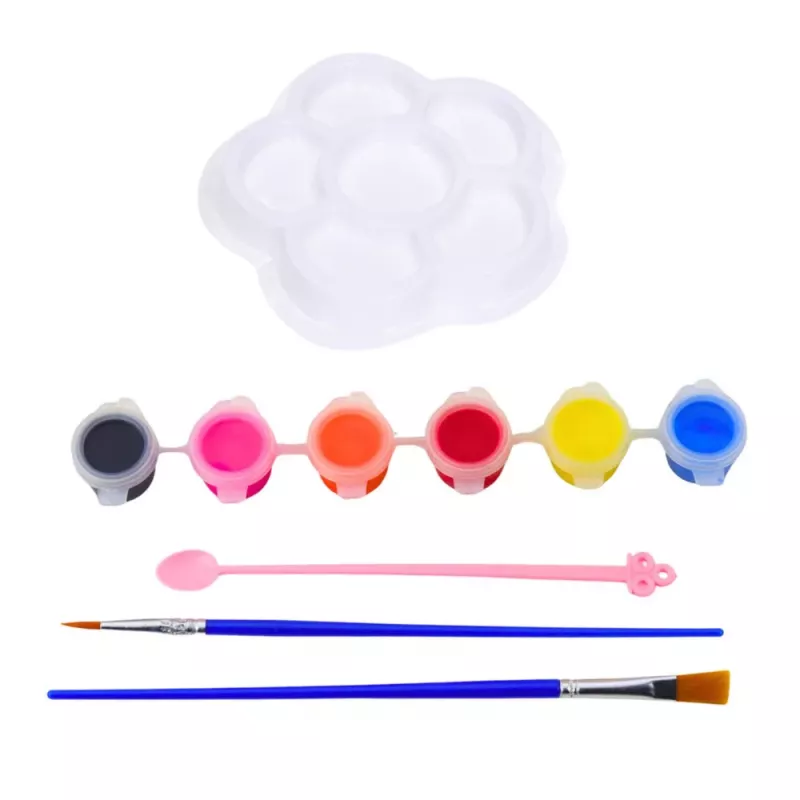 LEAN TOYS Conjunto criativo tigela para cão para pintar, tintas, pincel, DIY, 6 peças