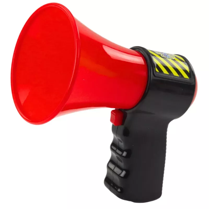 LEAN TOYS Megafone de bombeiro interativo para crianças com efeitos sonoros