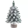LEAN Árvore de Natal artificial decorativa em tronco com neve, 60 x 16 cm